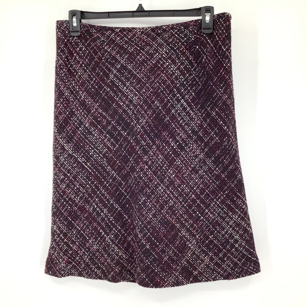Evan Picone Tweed A-Line Skirt Size 12 Wool Blend Office Acadamia Old Money - Picture 1 of 6